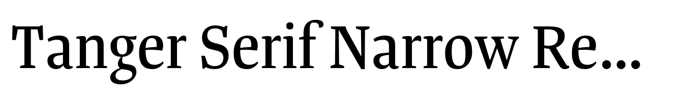 Tanger Serif Narrow Regular